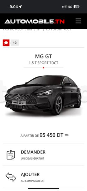 MG GT SPORT 7DCT NEUVE 90000DT